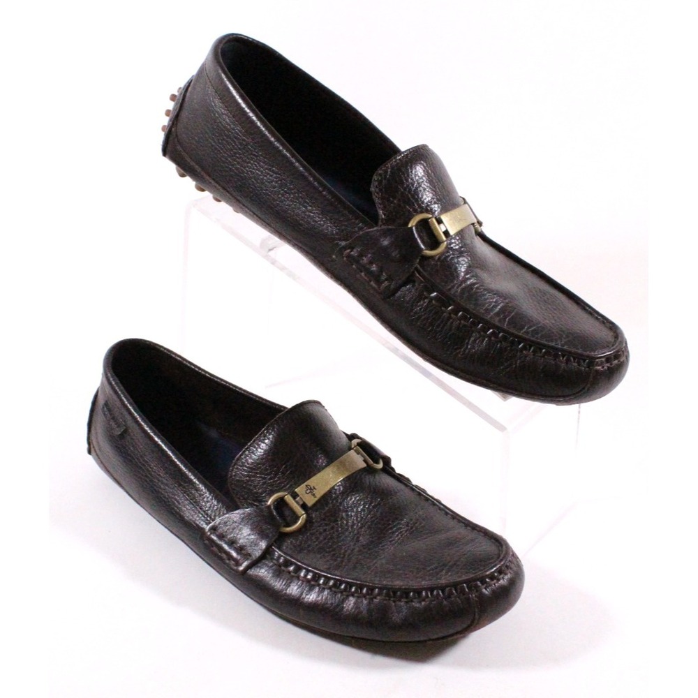 Cole Haan Men 10 M Provincetown Bit Loafer Driving Brown Pebbled Leather C26141